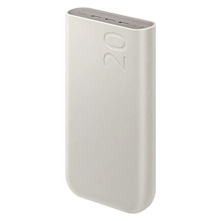 پاوربانک 45 وات 3 پورت سامسونگ مدل Battery Pack EB-P4520 ظرفیت 20000 میلیآمپرساعت، دارای قابلیت شارژ سریع، شارژ همزمان 3 دستگاه و نشانگر LED